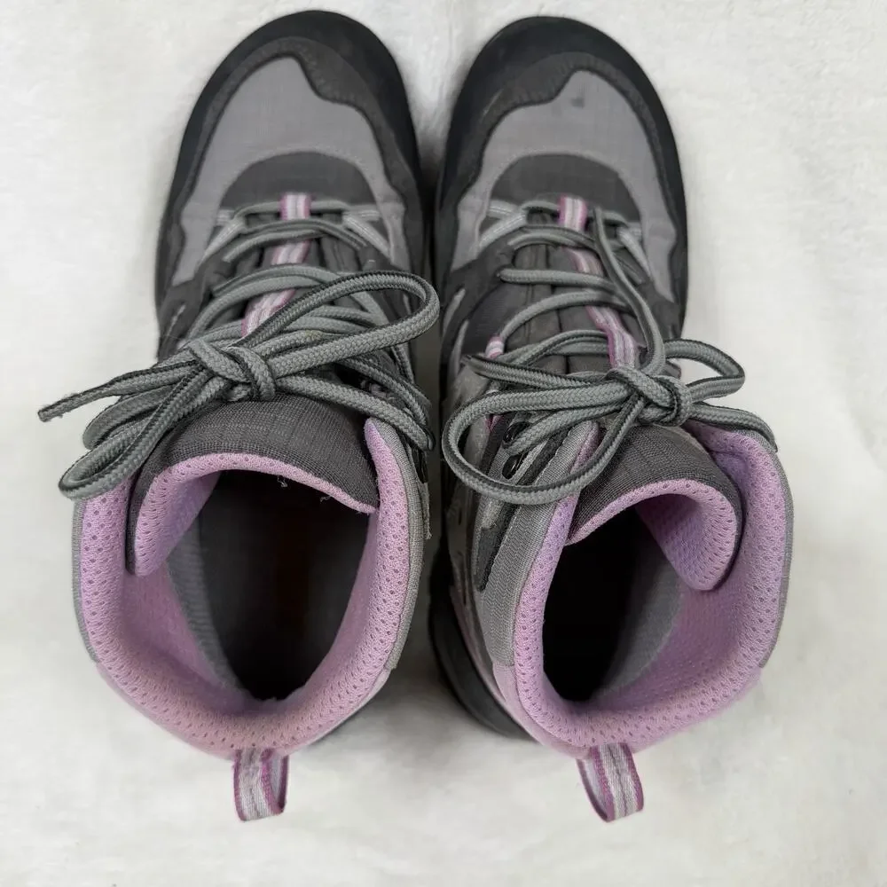 Asolo Women’s Waterproof Hiking Boots Gray Pink Vibrant Mid Ankle Size 9